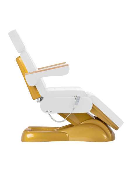 Fotel kosmetyczny elektryczny SILLON Lux 273b 3 silniki złoto biały 