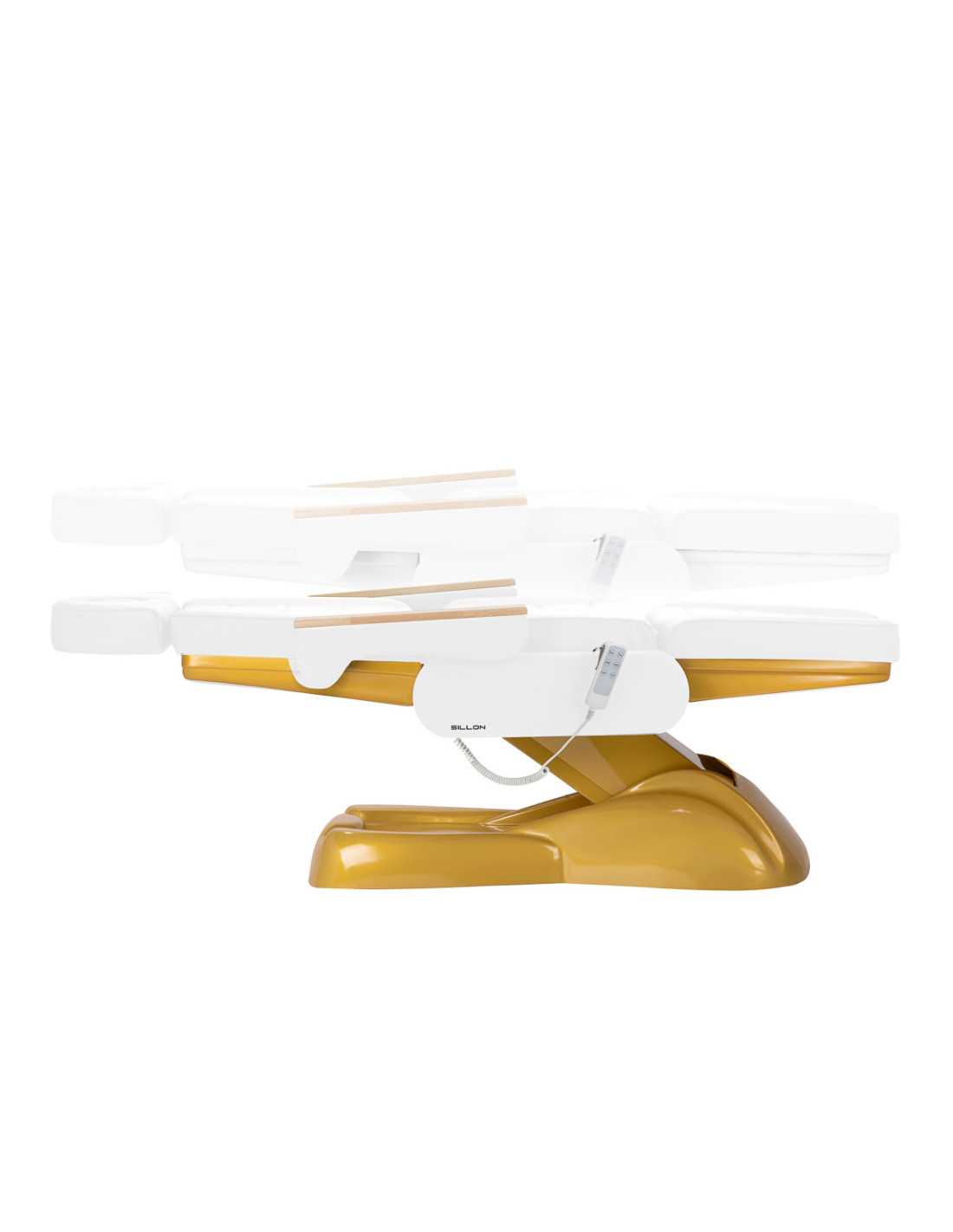 Elektrische cosmetische stoel SILLON Lux 273b 3 motoren witgoud 