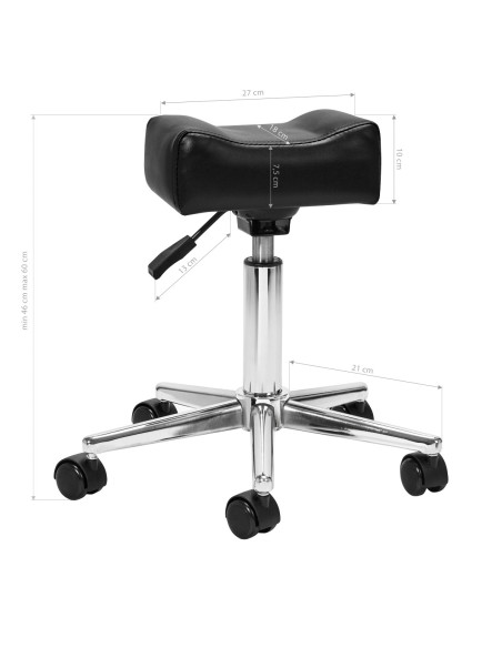 Podnóżek mobilny Sillon Bell do pedicure czarny 
