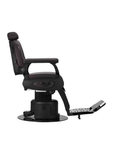 Fauteuil Barbier Électrique Brun – Réglages Motorisés Haute Précision 