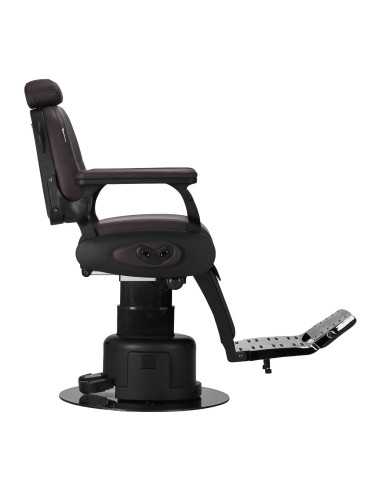 Fauteuil Barbier Électrique Brun – Réglages Motorisés Haute Précision 