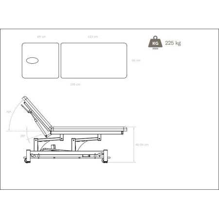 Black watsu electric treatment table