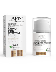 APIS DEPIQ PRO SYSTEM Depigmentująca kremo-maska na noc z α-arbutyną 1%, 50 ml 