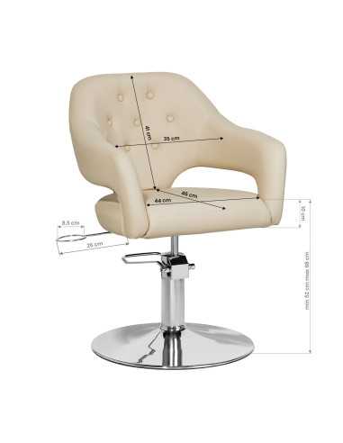 Chaise de coiffure gabbiano parma beige {attributes}