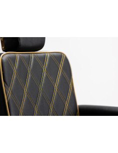 Sillón de barbero Maximus negro dorado v2 2