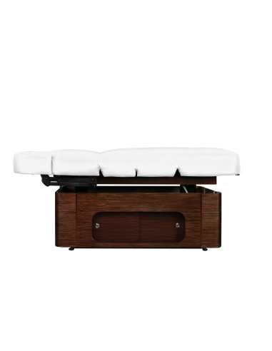 Lit de massage spa électrique chauffante lola blanc marron 