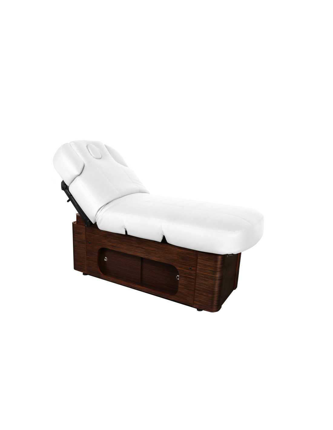 Cama de massagem spa elétrica aquecida Lola branca marrom