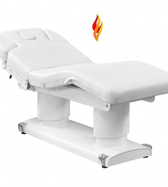 Table de Massage HZ-3838-H BLANC Table de spa électrique avec chauffage qaus warm blanc
