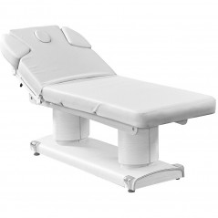 Električna masažna miza z ogrevanjem v topli beli barvi 