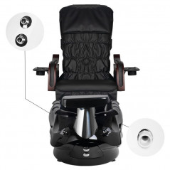 Fauteuil Pédicure Spa Massant  AC- 129535 Chaise pédicure SPA avec massage noir