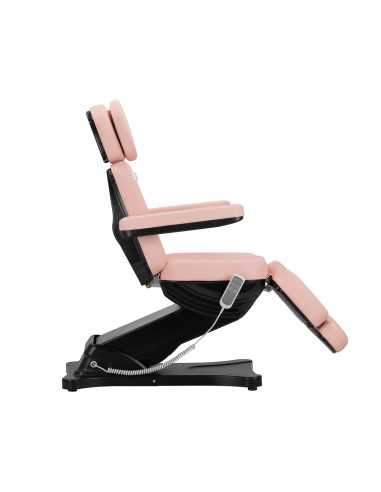 Elektryczny fotel kosmetyczny SILLON CLASSIC 3 silniki różowo czarny 