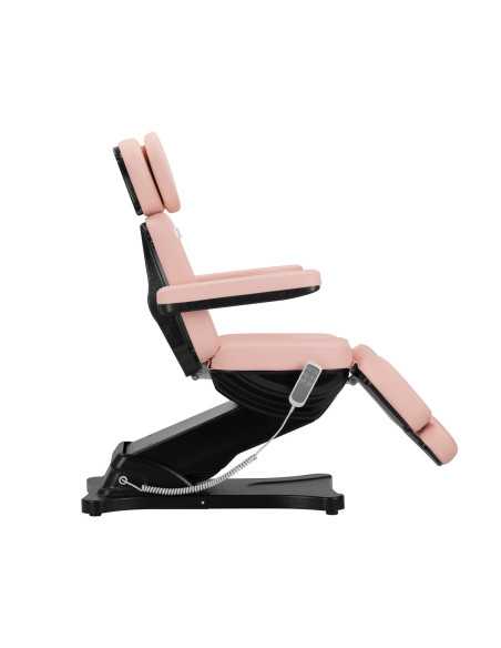 Elektryczny fotel kosmetyczny SILLON CLASSIC 3 silniki różowo czarny 