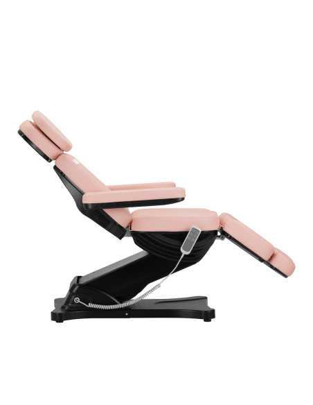 Elektryczny fotel kosmetyczny SILLON CLASSIC 3 silniki różowo czarny 