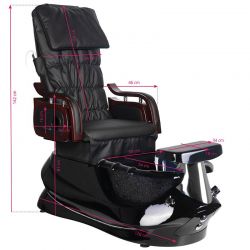 Spa-Pediküre-Stuhl mit Massage schwarz