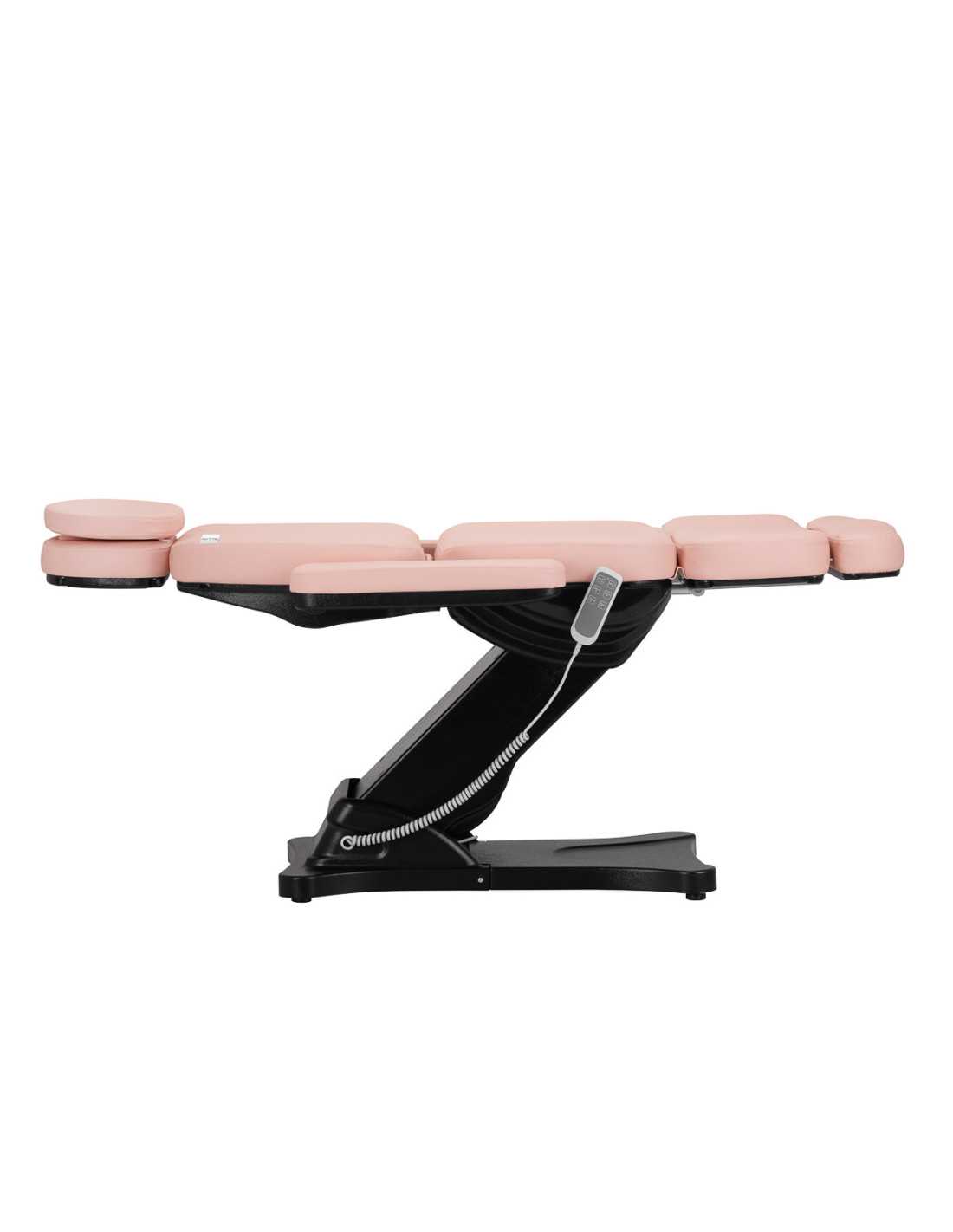 Elektryczny fotel kosmetyczny SILLON CLASSIC 3 silniki różowo czarny 