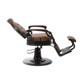 Vintage Herren-Friseurstuhl Florence in Braun  2