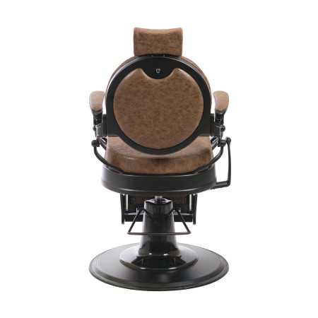 Cadeira de barbeiro vintage masculina Florence marrom 