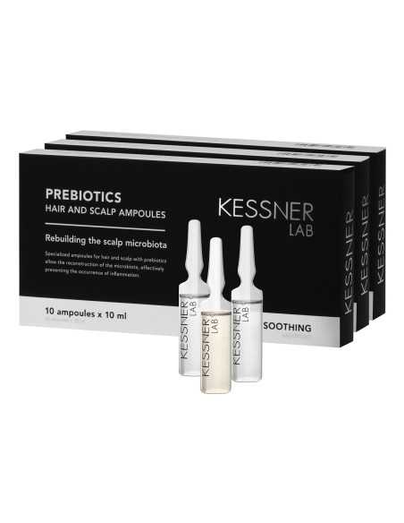 Doos met Kessner Lab Hair Moisturizing Probiotic Cafeïne Ampullen 