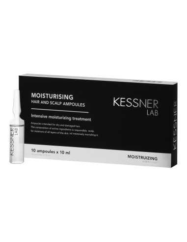 Coffret d'Ampoules Kessner Lab cheveux Hydratant Probiotique Caféine 