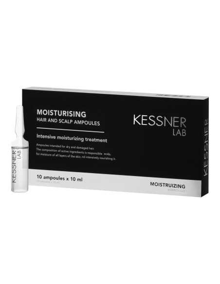 Doos met Kessner Lab Hair Moisturizing Probiotic Cafeïne Ampullen 