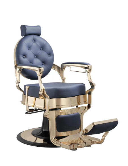Florence blue gold barber chair 