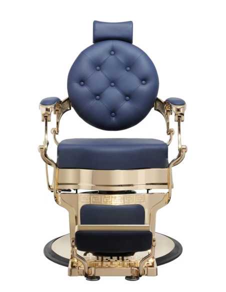 Cadeira de barbeiro Florence azul ouro 