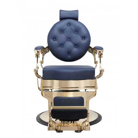 Sillón de barbero Florence azul oro 