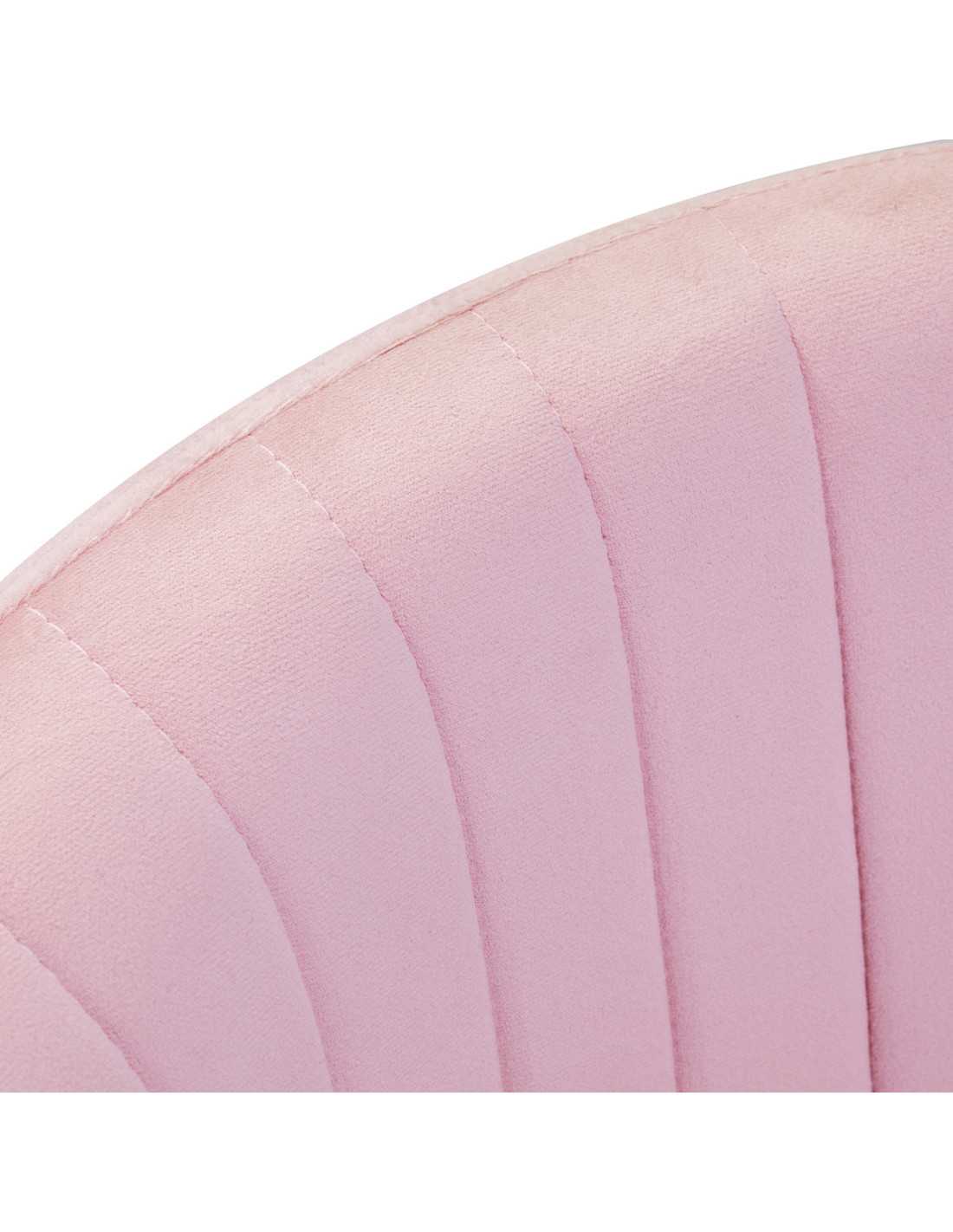 4Rico krzesło obrotowe QS-OF212G aksamit różowe 