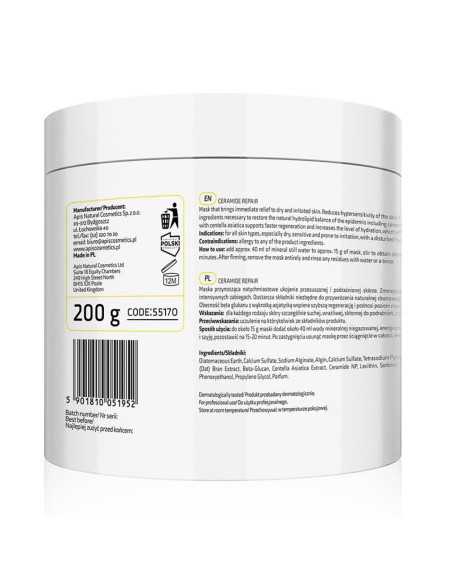 Apis CERAMIDE REPAIR Kojąca maska algowa z ceramidami i beta glukanem 200 g 