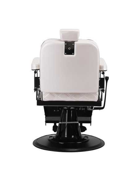 Eleganzo Professional Barber Chair White Mother of Pearl Extra