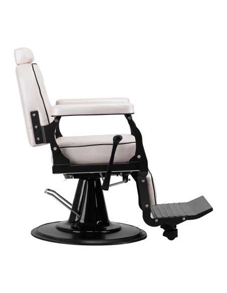 Eleganzo Professional Barber Chair White Mother of Pearl Extra