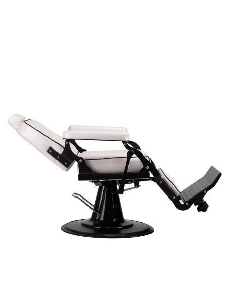 Eleganzo Professional Barber Chair White Mother of Pearl Extra