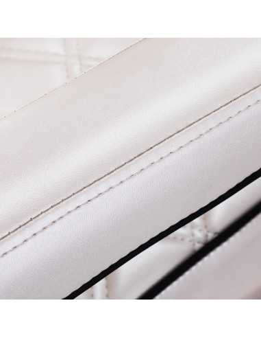 Cadeira de barbeiro Eleganzo Pearl White – Design puro e conforto profissional