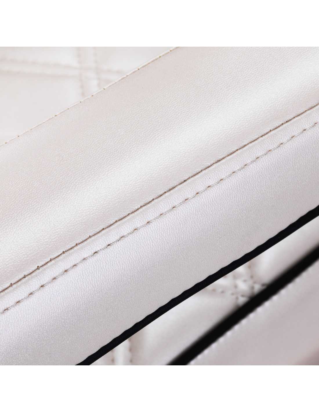 Cadeira de barbeiro Eleganzo Pearl White – Design puro e conforto profissional
