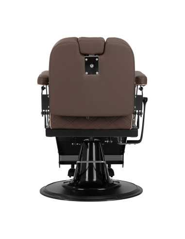 Silla de barbero Eleganzo marrón y negra: estilo auténtico y estructura sólida