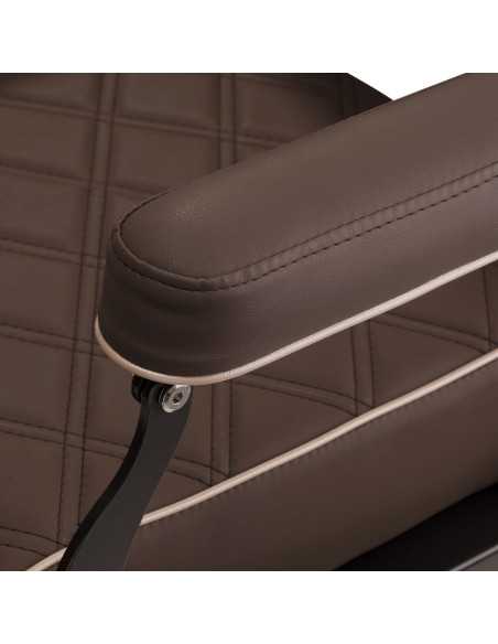 Poltrona de barbeiro marrom Eleganzo 