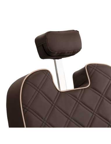Poltrona da barbiere Eleganzo marrone e nera: stile autentico e struttura solida