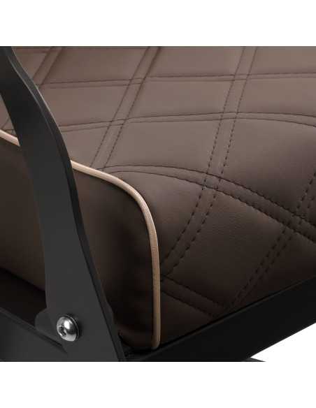 Poltrona de barbeiro marrom Eleganzo 