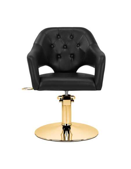 Prestigio Friseurstuhl Schwarz & Gold 