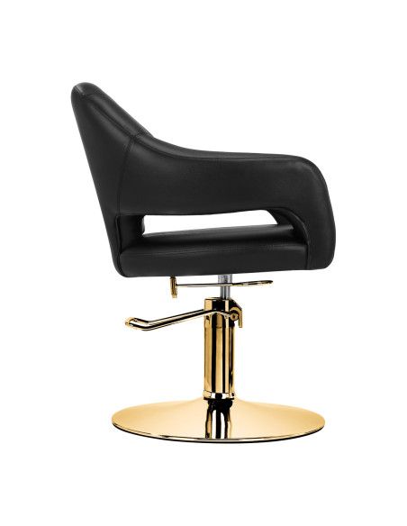 Sillón de peluquería Prestigio negro y dorado 
