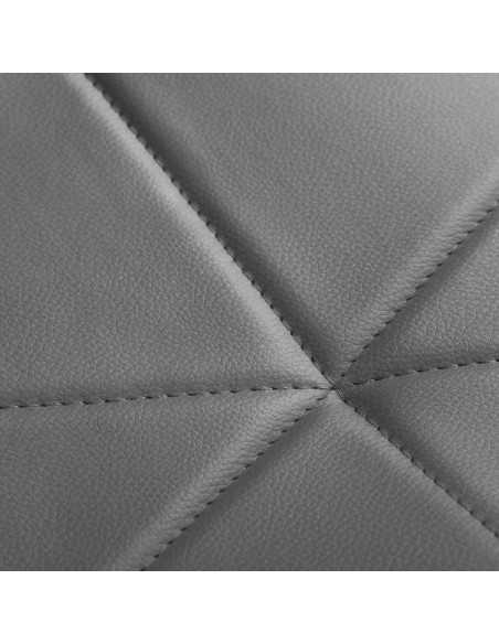 Grauer Kosmetikhocker Elegancia mit Chromgestell 