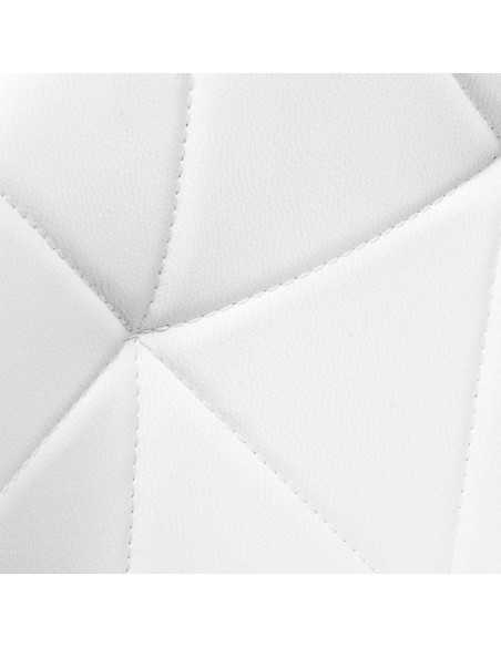 Banqueta cosmética Elegancia branca com base dourada 