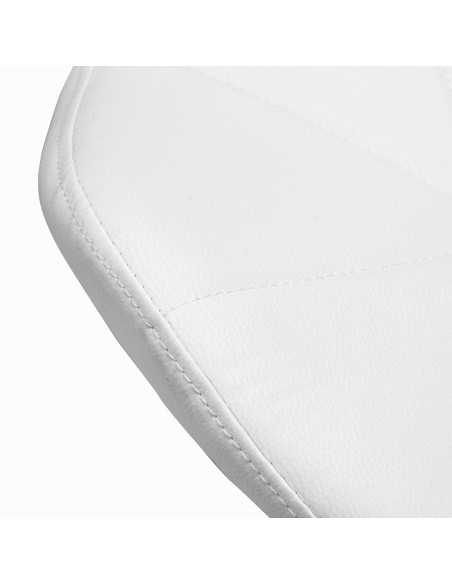 Banqueta cosmética Elegancia branca com base dourada 