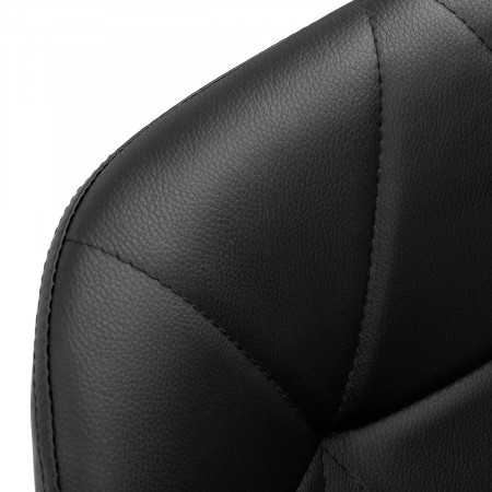 Sgabello cosmetico Elegancia nero con base dorata 