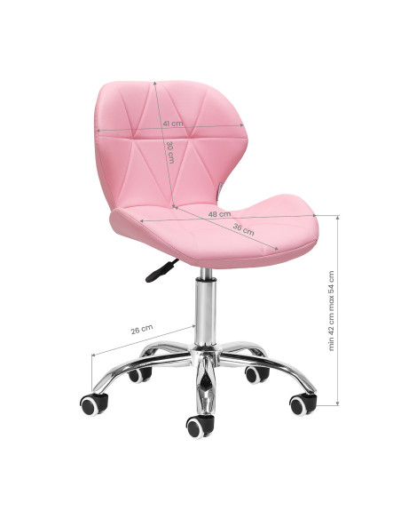 Cosmetische kruk Elegancia roze 
