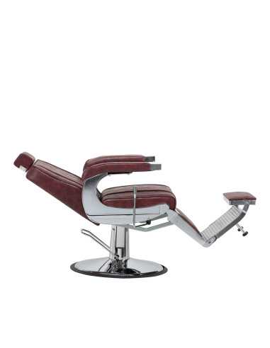 Fotel fryzjerski Diamond Steel Bordeaux – Elegance & Power Chrome