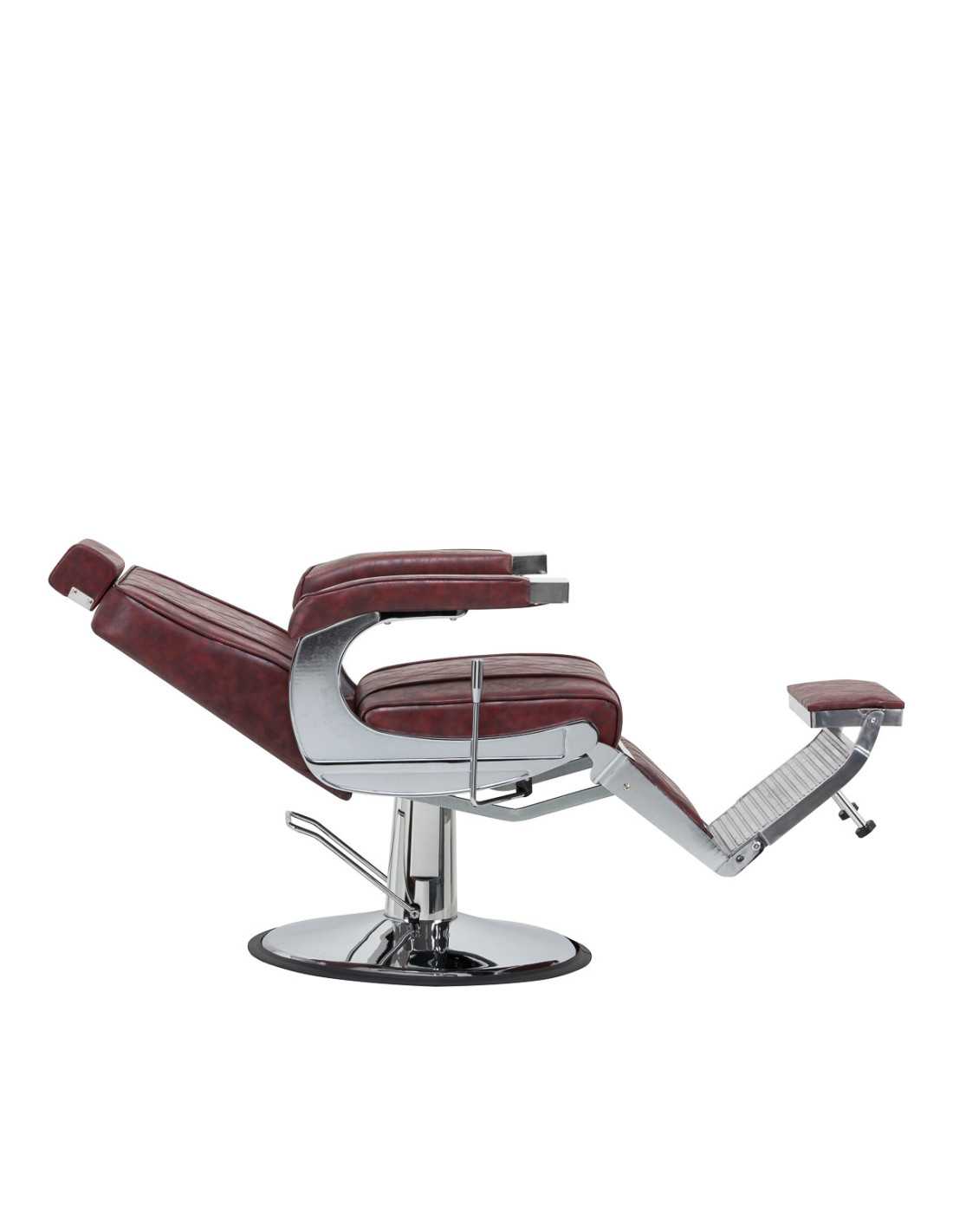 Fotel fryzjerski Diamond Steel Bordeaux – Elegance & Power Chrome