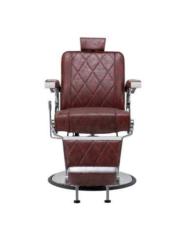 Fotel fryzjerski Diamond Steel Bordeaux – Elegance & Power Chrome