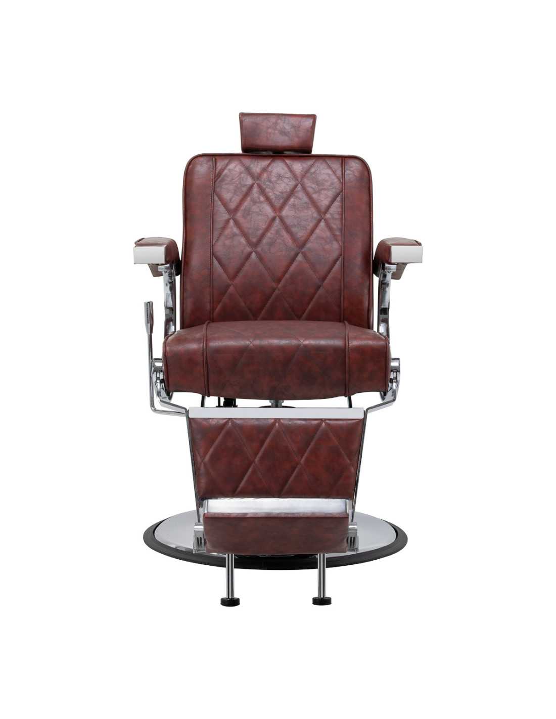 Fotel fryzjerski Diamond Steel Bordeaux – Elegance & Power Chrome