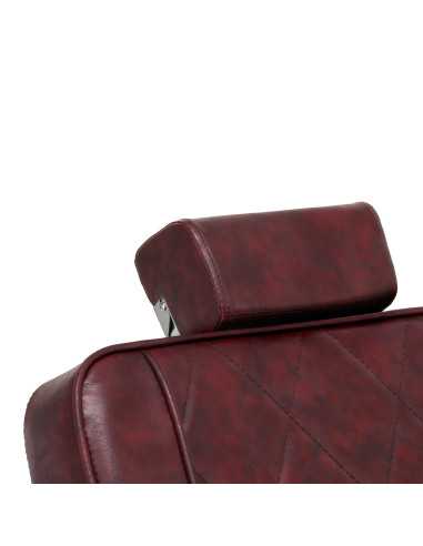 Fotel fryzjerski Diamond Steel Bordeaux – Elegance & Power Chrome